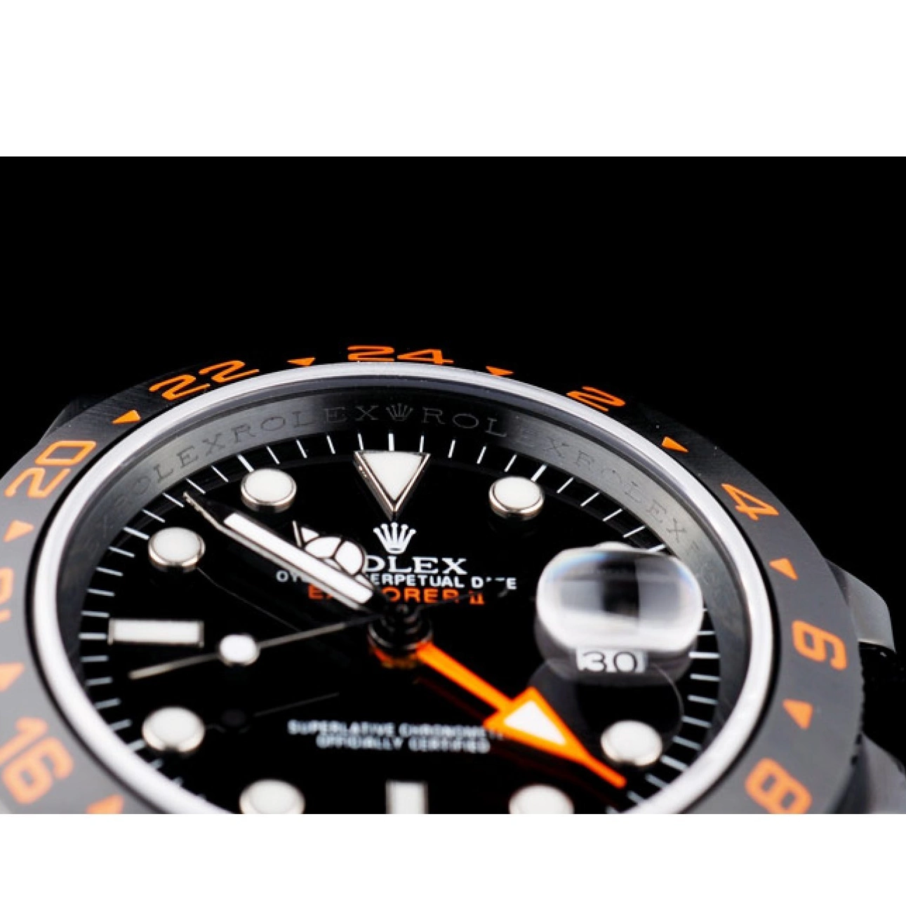 Aaa replica watch Rolex Watch Dial Black Explorer Black Bezel Ceramic 0706